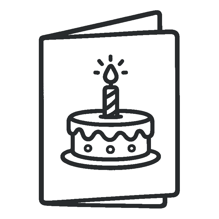 Grußkarte Geburtstag zum Blumengruß