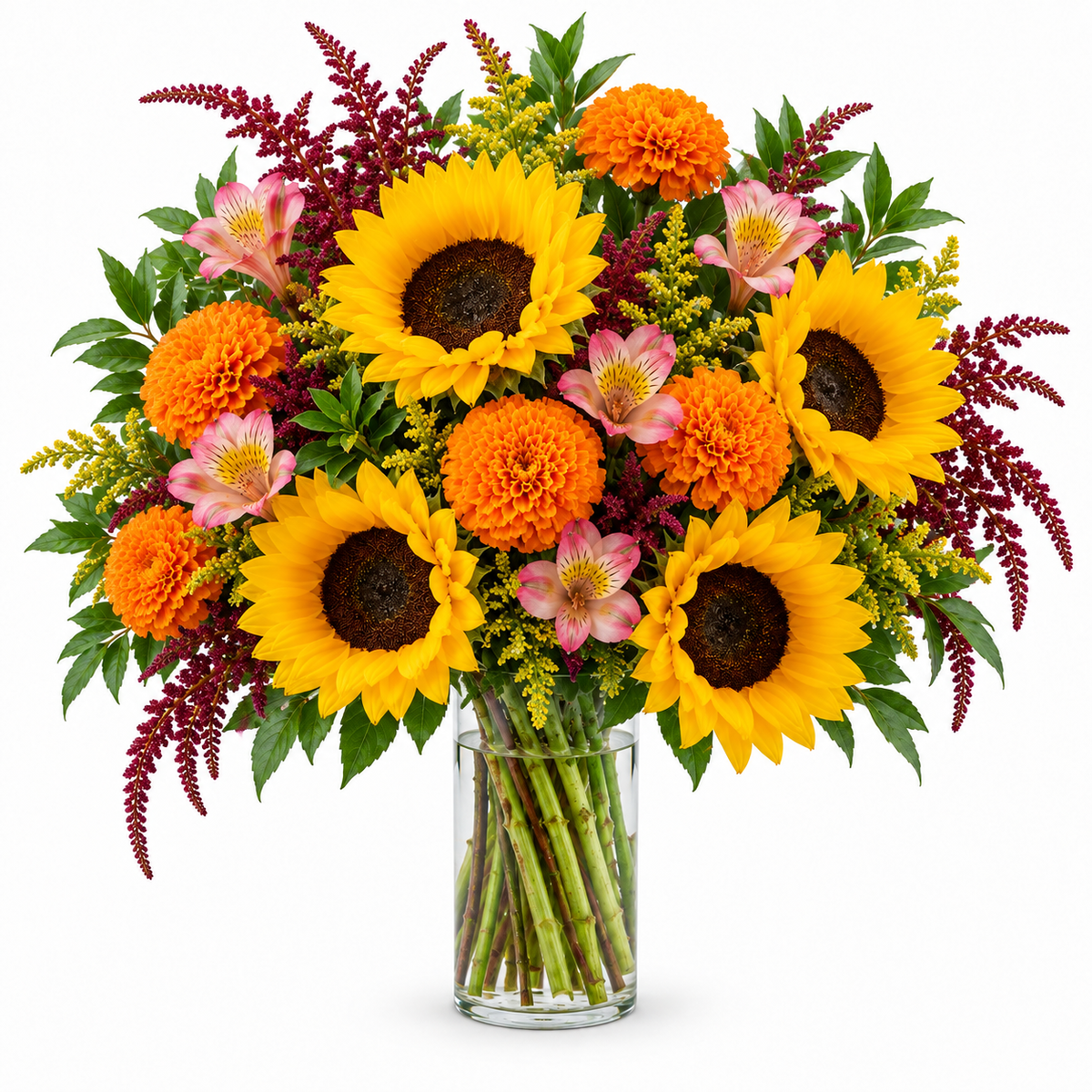 Golden Downtime – flower bouquet in size L