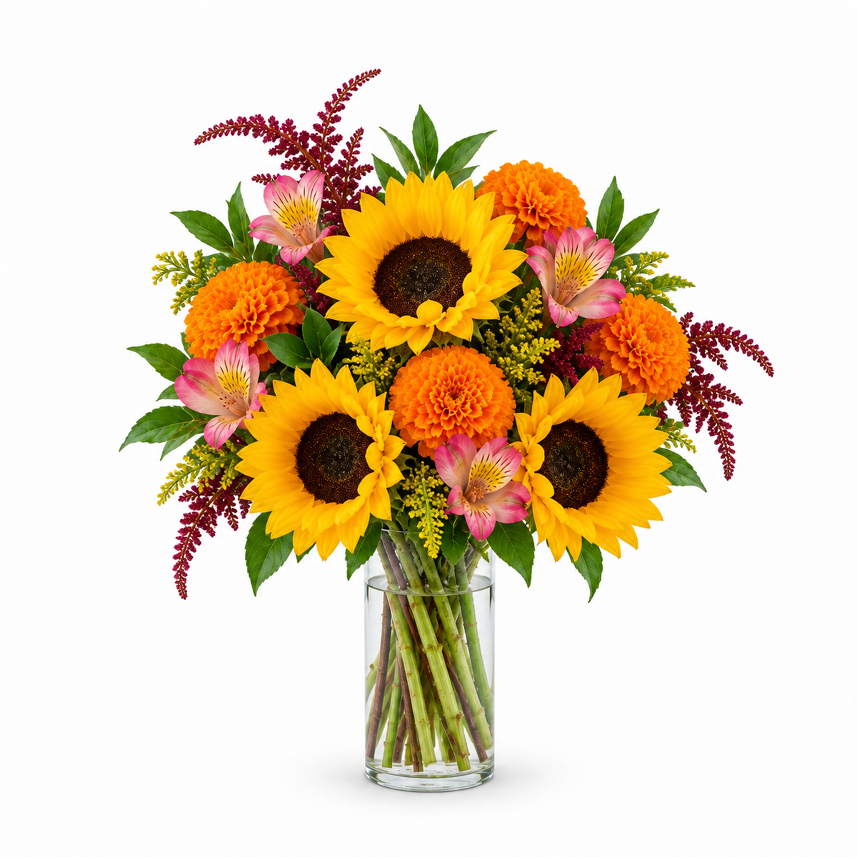 Goldener Feierabend – Blumenstrauß in Größe S
